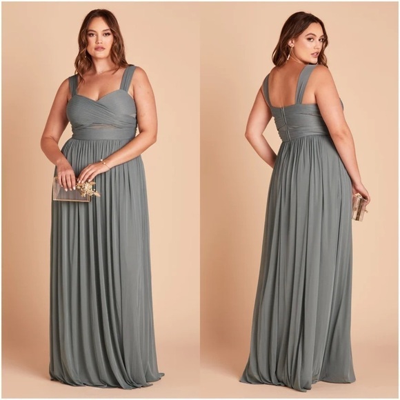 BIRDY GREY Elsye Mesh Dress In Sea Glass - Picture 1 of 6